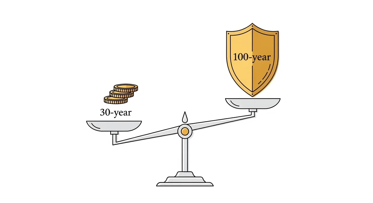 한눈에 비교하는 30세만기 vs 100세만기